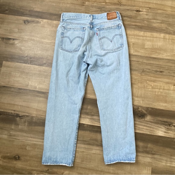 [Levi's] Wedgie Straight Distressed Button Fly Denim Jeans 29 - Picture 3 of 10